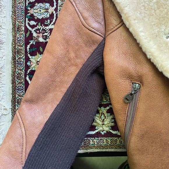 🚫SOLD🚫Doma Shearling Leather Jacket Coat Bomber - Picture 14 of 14
